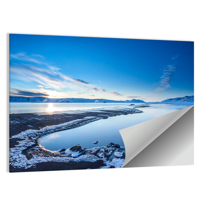 Lake Kleifarvatn Icy Shoreline Wall Art