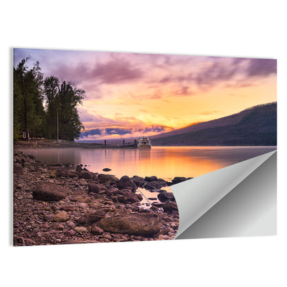Lake Mcdonald Sunset Reflection Wall Art