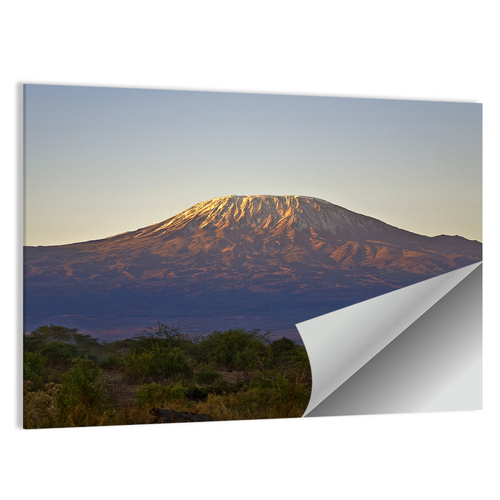 Mount Kilimanjaro Sunset Wall Art as a poster print