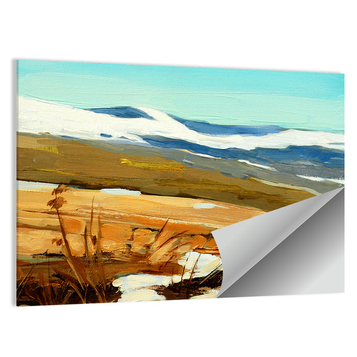 Spanish Mountain Abstract Wall Art as a poster print