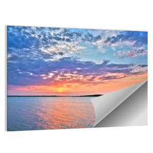 Cloudy Lake Sunset Wall Art