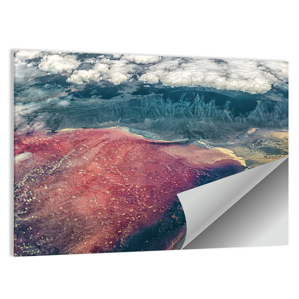 Lake Natron Aerial View Wall Art