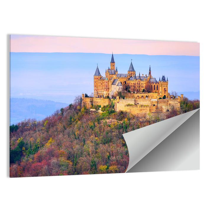 Hohenzollern Castle at Sunset Wall Art as a poster print