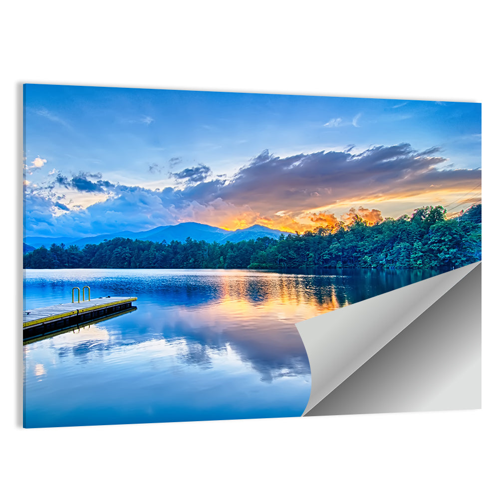 Santeetlah Lake at Golden Hour Wall Art