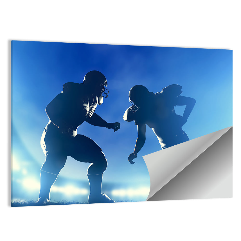 Stadium Football Silhouettes Wall Art