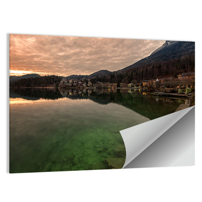 Fuschlsee Pier at Sunset Wall Art