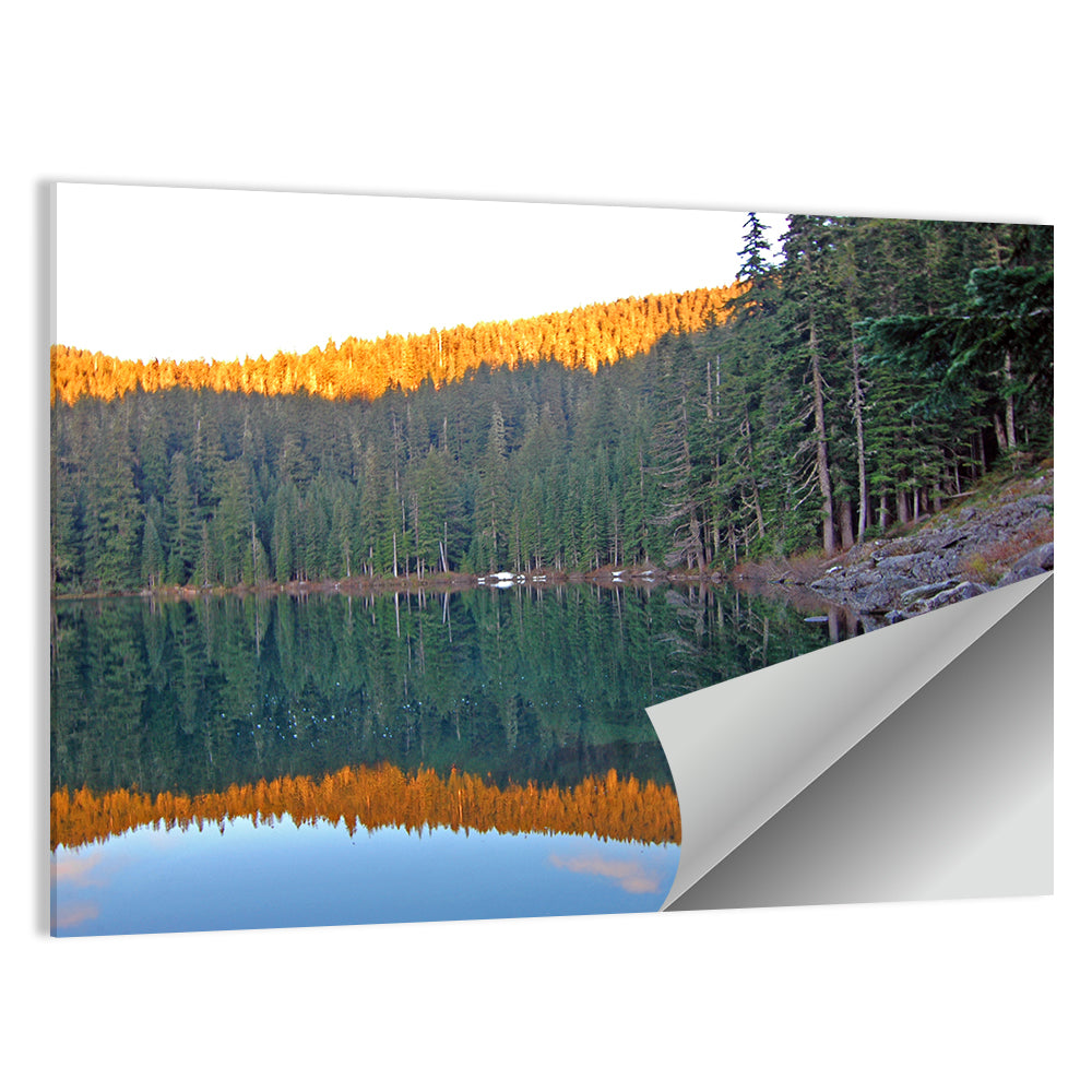 Golden Hour Lake Reflection Wall Art