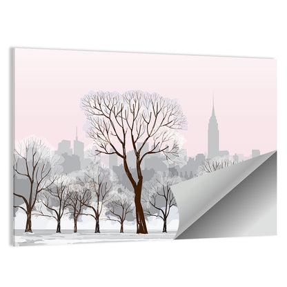 Winter Cityscape Wall Art