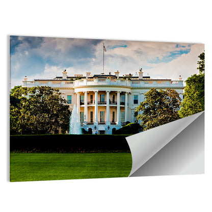 White House with Fountain Wall Art