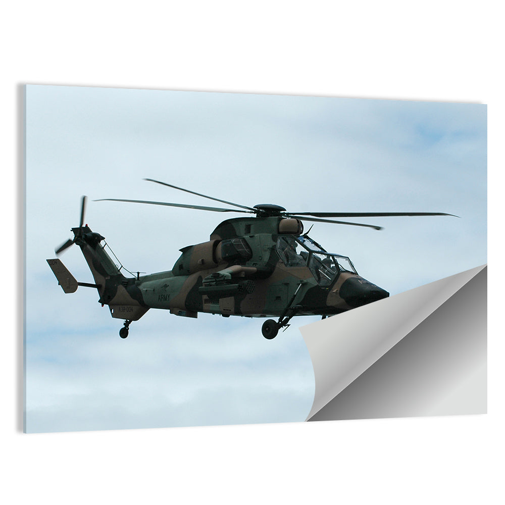 Attack Helicopter Side Profile Wall Art