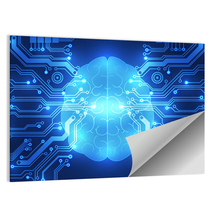 Digital Brain Circuit Wall Art