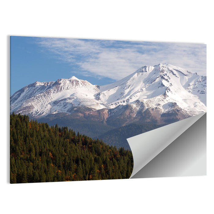 Mount Shasta Snow Peaks Wall Art as a poster print