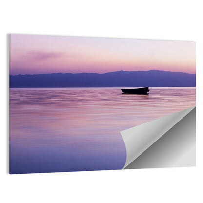 Lavender Lake Ohrid Sunset Wall Art