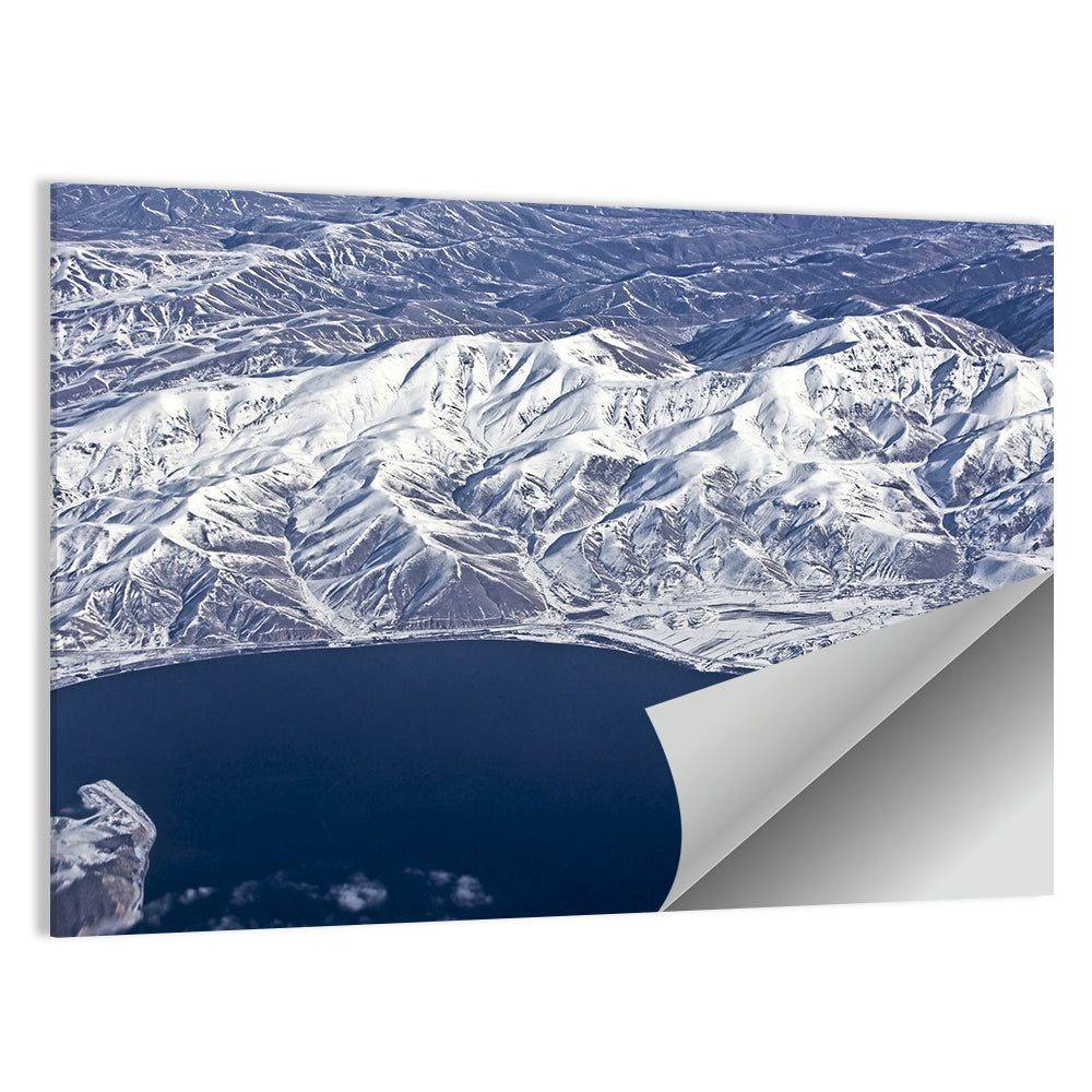 Lake Sevan Aerial Winter View Wall Art