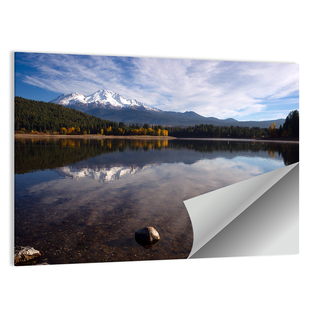 Mount Shasta Reflection at Lake Siskiyou Wall Art