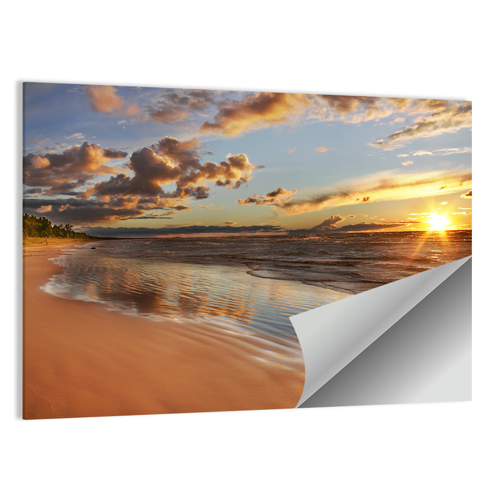 Lake Huron Sunset Beach Wall Art