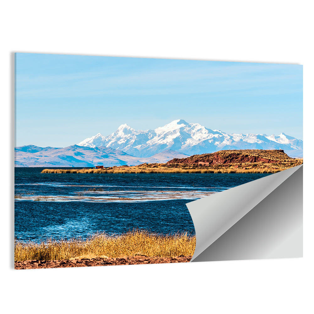 Lake Titicaca Blue and Gold Wall Art