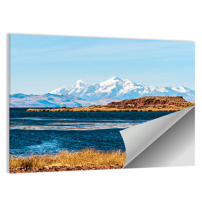 Lake Titicaca Blue and Gold Wall Art