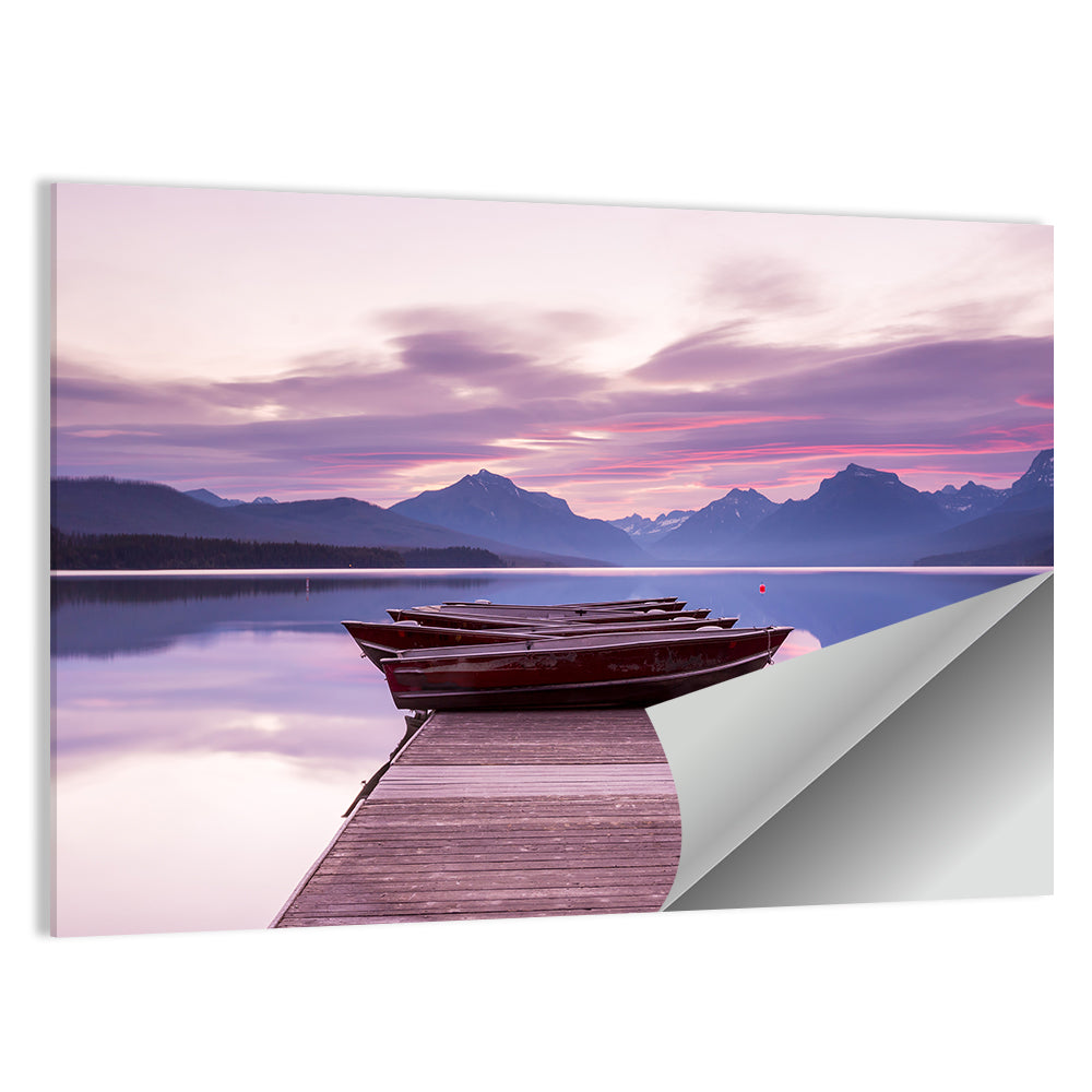 Lake Mcdonald Sunset Dock Wall Art
