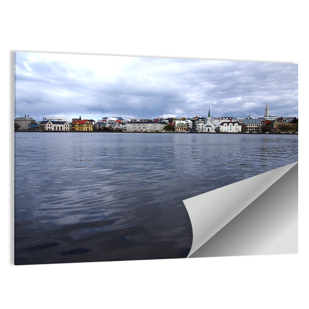 Tjörnin Reykjavik Skyline Wall Art