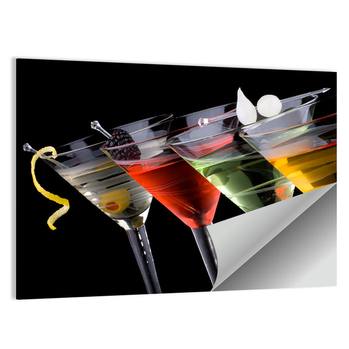 Classic Martini Cocktails Wall Art as a poster print