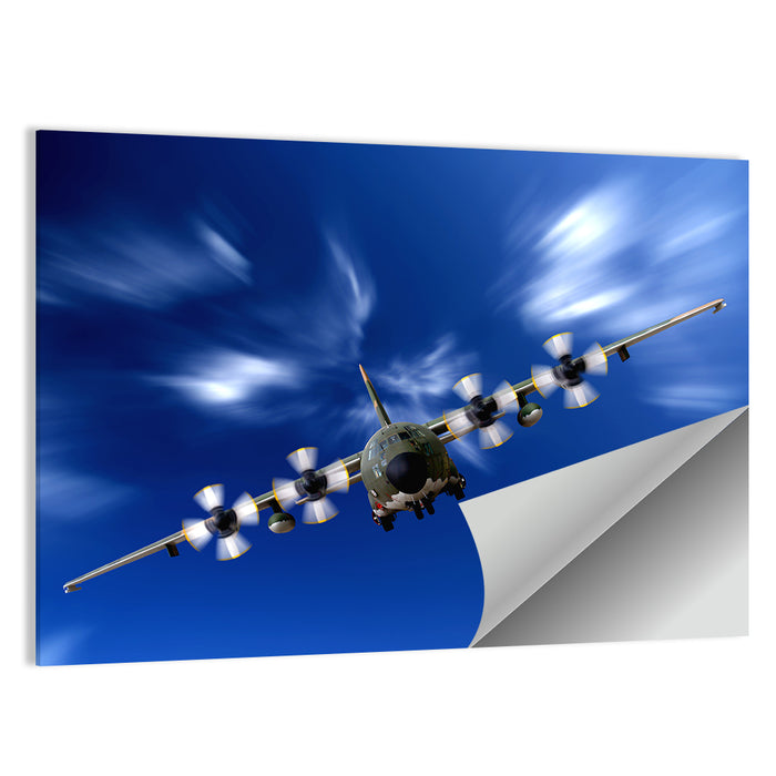 C-130 Head-on Camo Transport Wall Art as a poster print