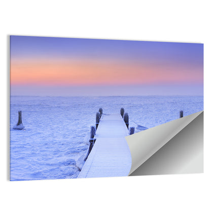 Frosted Jetty at Sunrise Wall Art