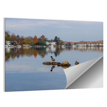 Lake Hopatcong Autumn Reflection Wall Art