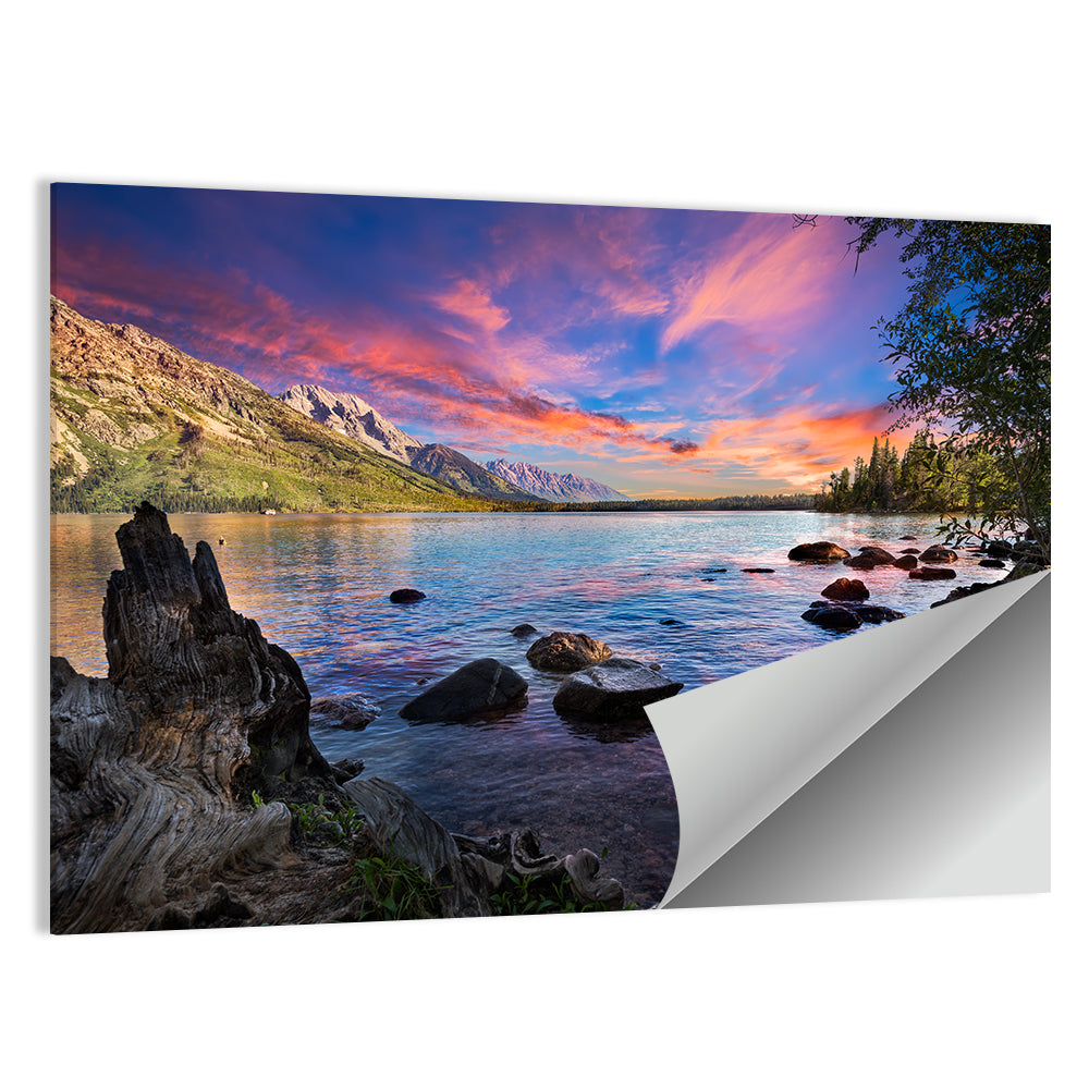 Jenny Lake Sunset Wall Art