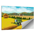 Harvest Season Farm Landscape Wall Art