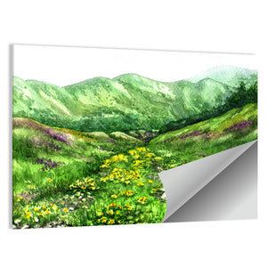 Blooming Mountain Valley Wall Art