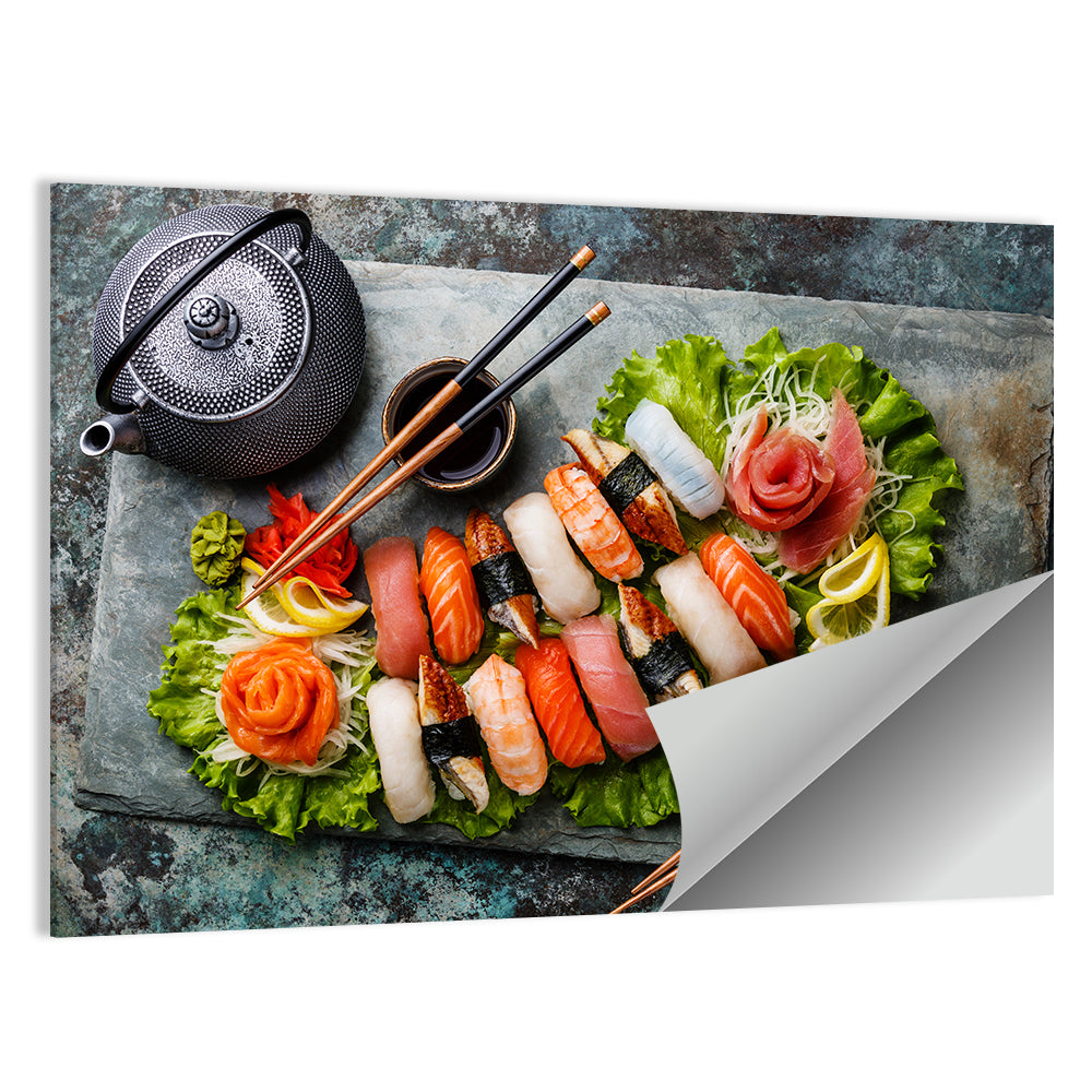 Nigiri and Sashimi Stone Platter Wall Art