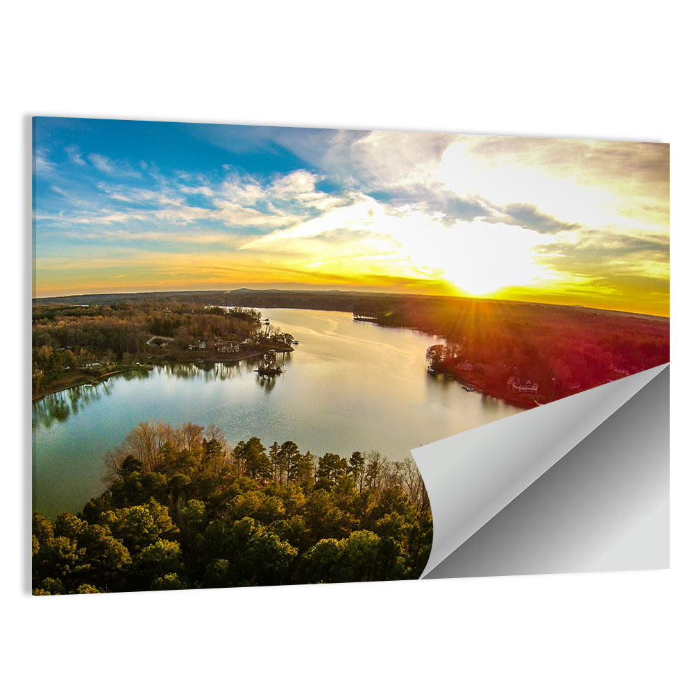 Lake Wylie Golden Sunset Wall Art