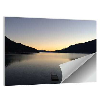 Lake Cushman Dock at Dusk Wall Art
