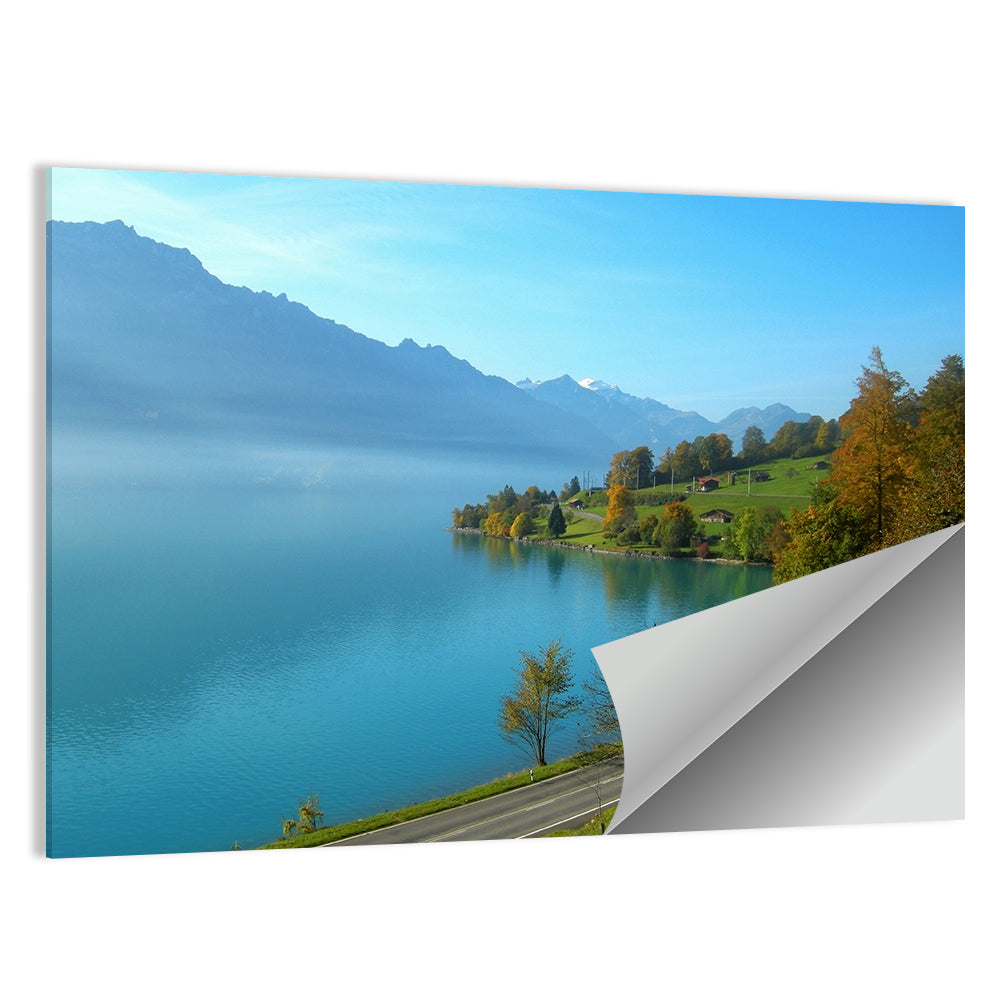 Lake Brienz Misty Shoreline Wall Art