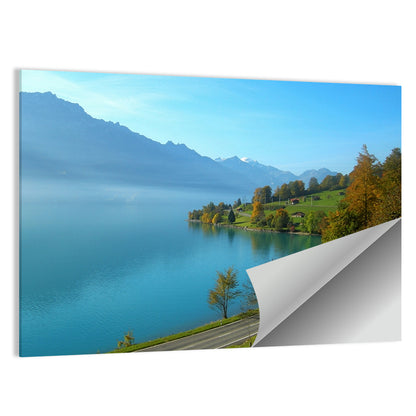 Lake Brienz Misty Shoreline Wall Art