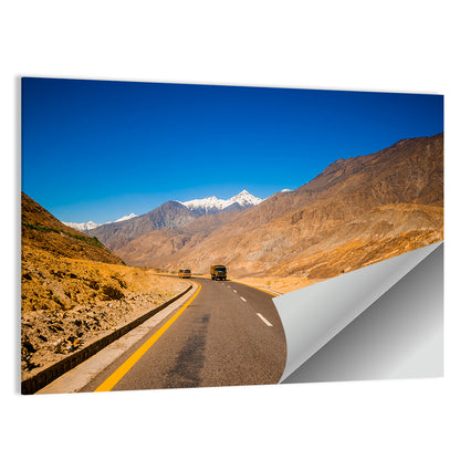 Sunlit Karakorum Highway Pakistan Wall Art