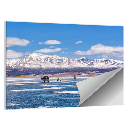 Lake Hovsgol Winter Ice Fishing Wall Art