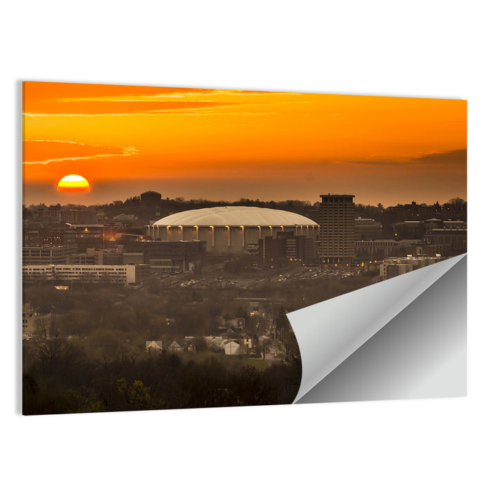 Syracuse University Hill Skyline Wall Art as a poster print