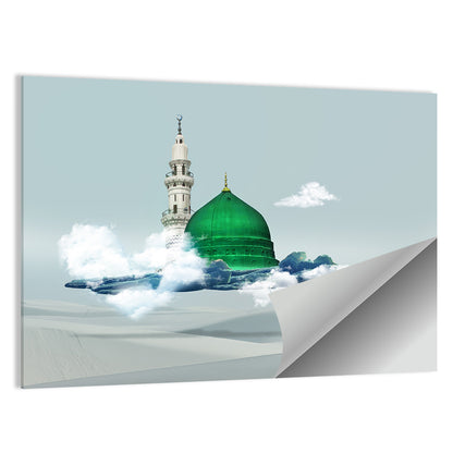 Green Dome of Al-masjid An-nabawi Wall Art