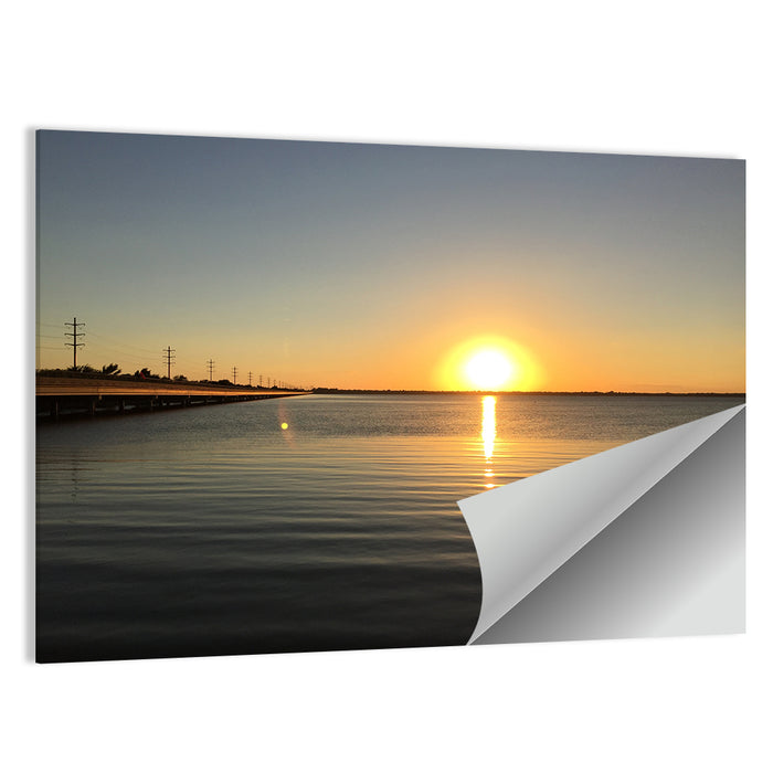 Lake Ray Hubbard Sunset Reflection Wall Art as a poster print