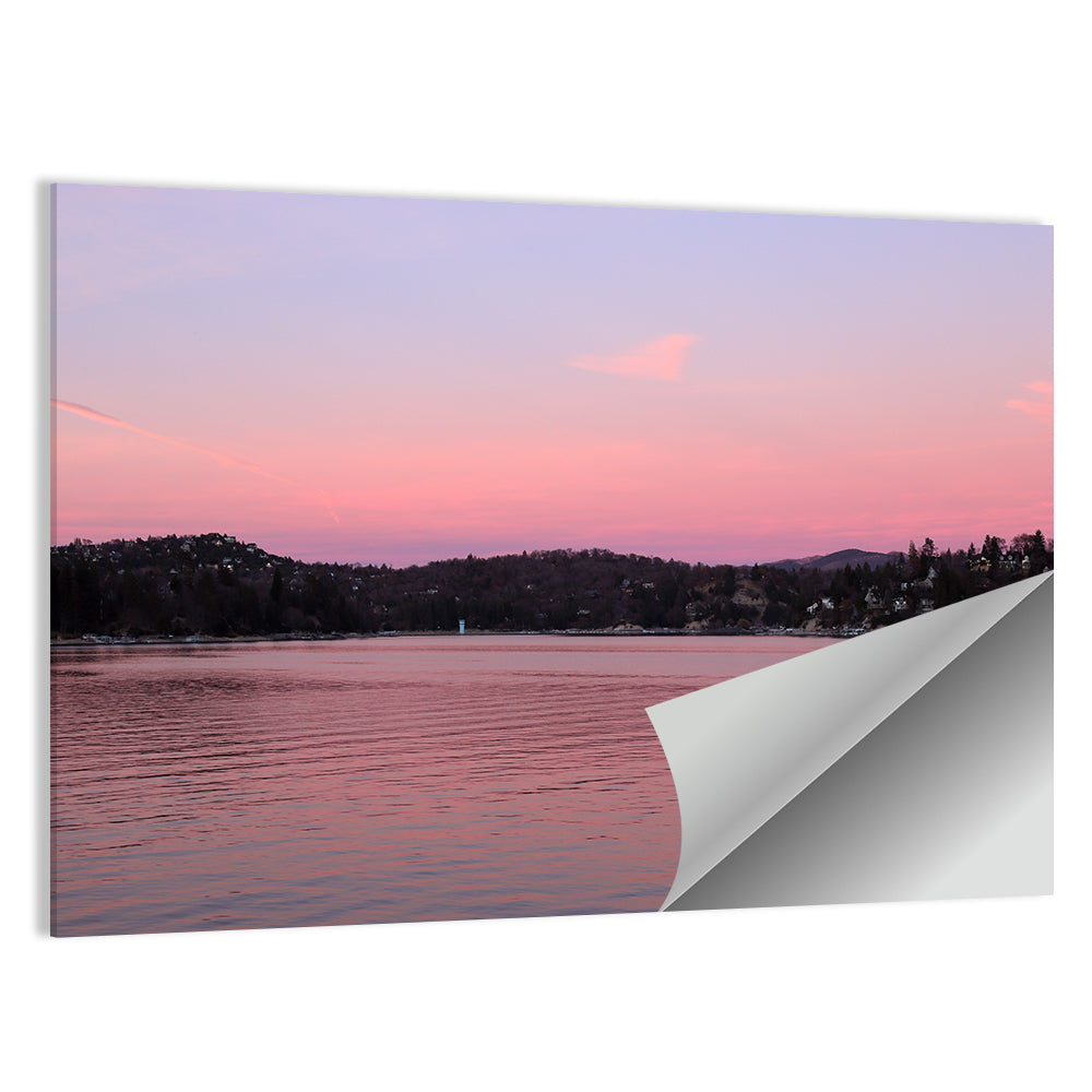 Lake Arrowhead Sunset Reflection Wall Art