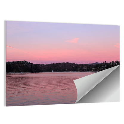 Lake Arrowhead Sunset Reflection Wall Art
