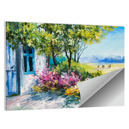 Cottage Garden Summer Landscape Wall Art