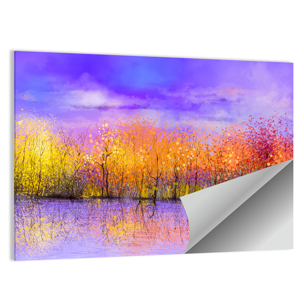 Autumn Twilight Reflection Wall Art