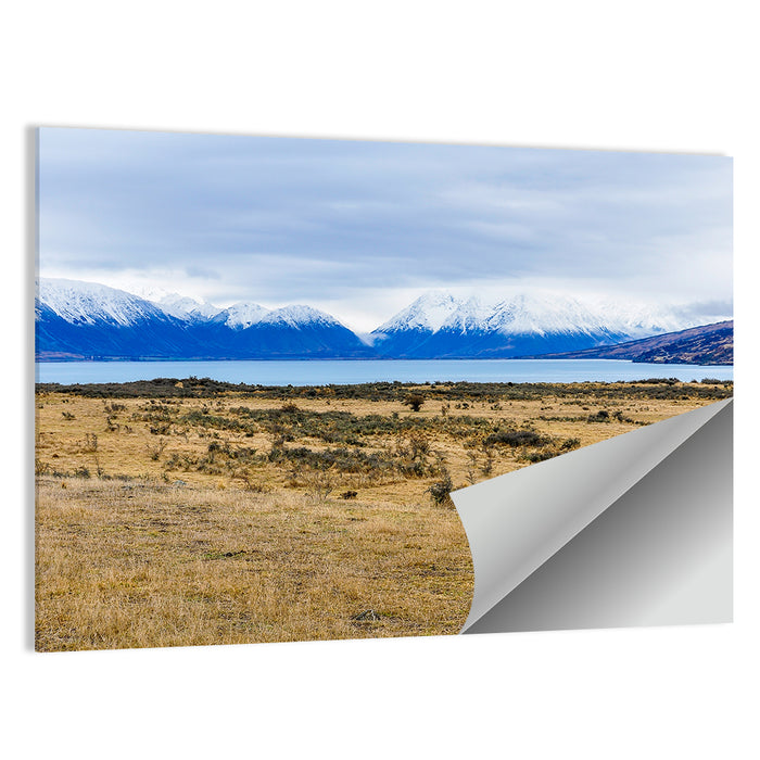 Snowy Peaks of Lake Ohau Wall Art as a poster print