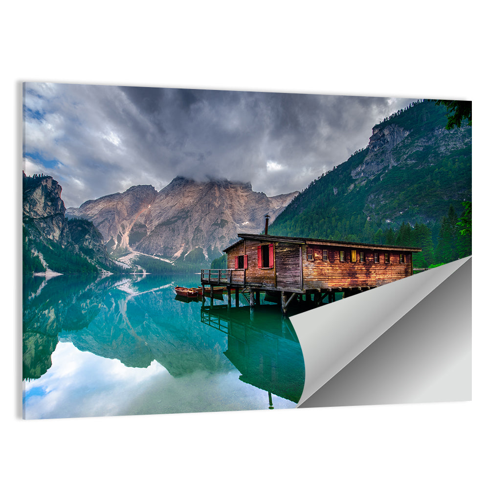 Boathouse at Lago Di Braies Wall Art