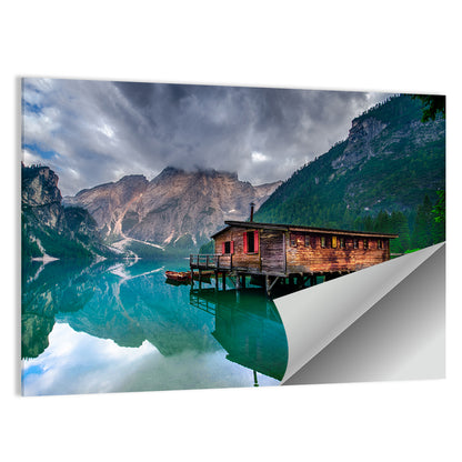 Boathouse at Lago Di Braies Wall Art