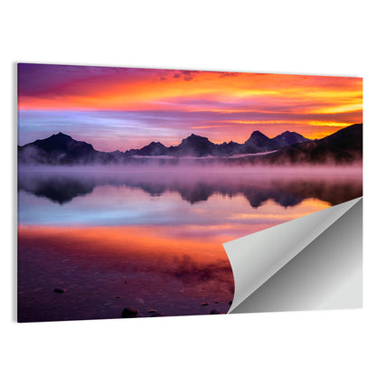 Lake Mcdonald Misty Sunset Wall Art