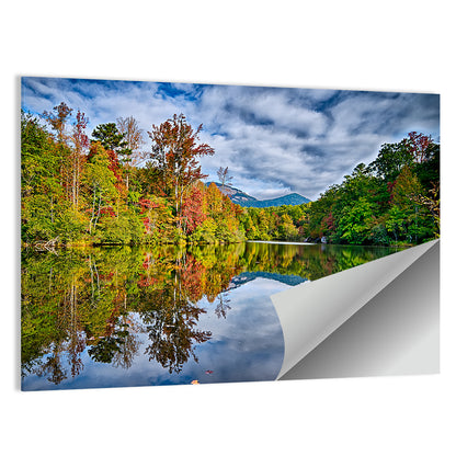 Lake Jocassee Autumn Reflection Wall Art